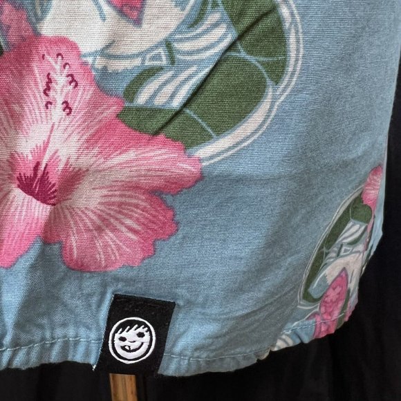 Mens‎ NEFF DISNEY Mickey Mouse Blue Floral Hawaiian Button Up Medium - NWT - Picture 6 of 8